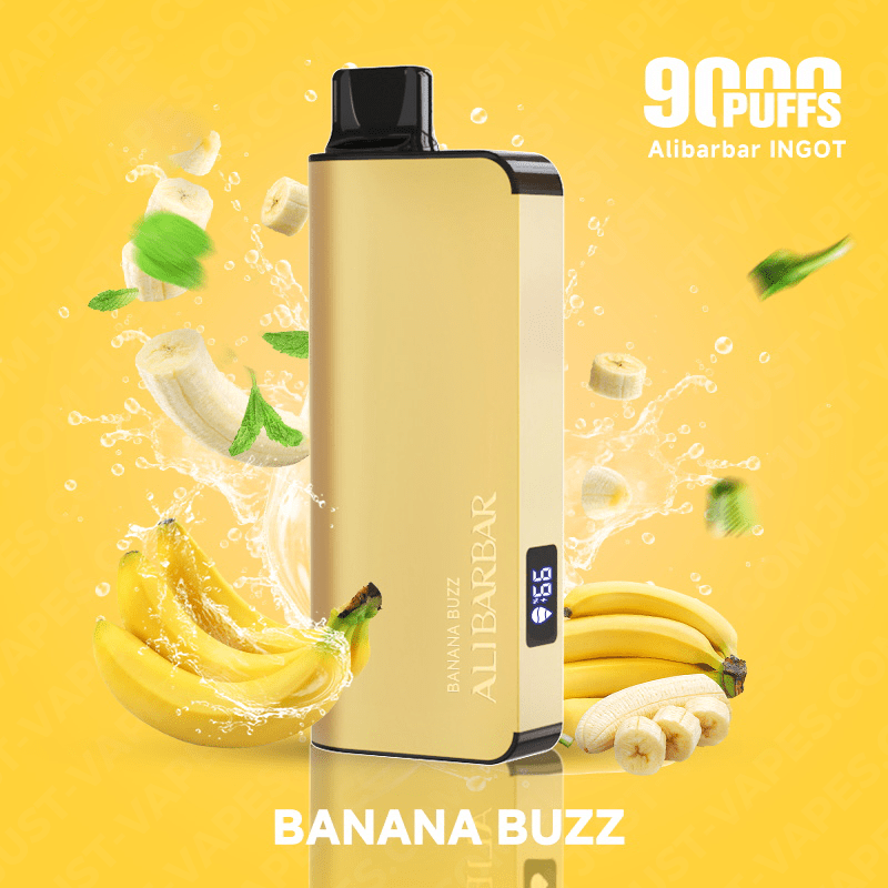 alibarbar vape 9000 banana buzz ingot.png