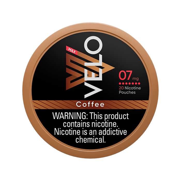 velo pouches 7mg coffee front withwarning.webp